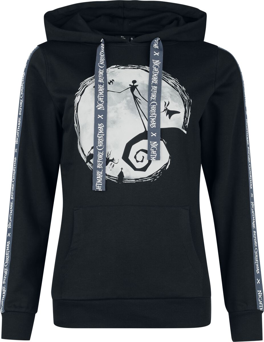 Sweat-shirt à capuche Disney de L'Étrange Noël De Monsieur Jack - Moonshine Serenade - S à XXL - pour Femme - noir - L'Étrange Noël De Monsieur Jack