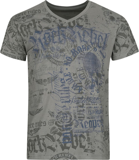 T-Shirt Manches courtes  de Rock Rebel by EMP - M à XXL - pour Homme - gris - Rock Rebel by EMP