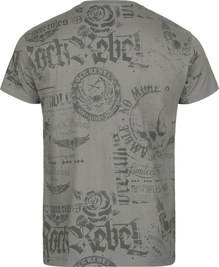 T-Shirt Manches courtes  de Rock Rebel by EMP - M à L - pour Homme - gris - Rock Rebel by EMP - View 2
