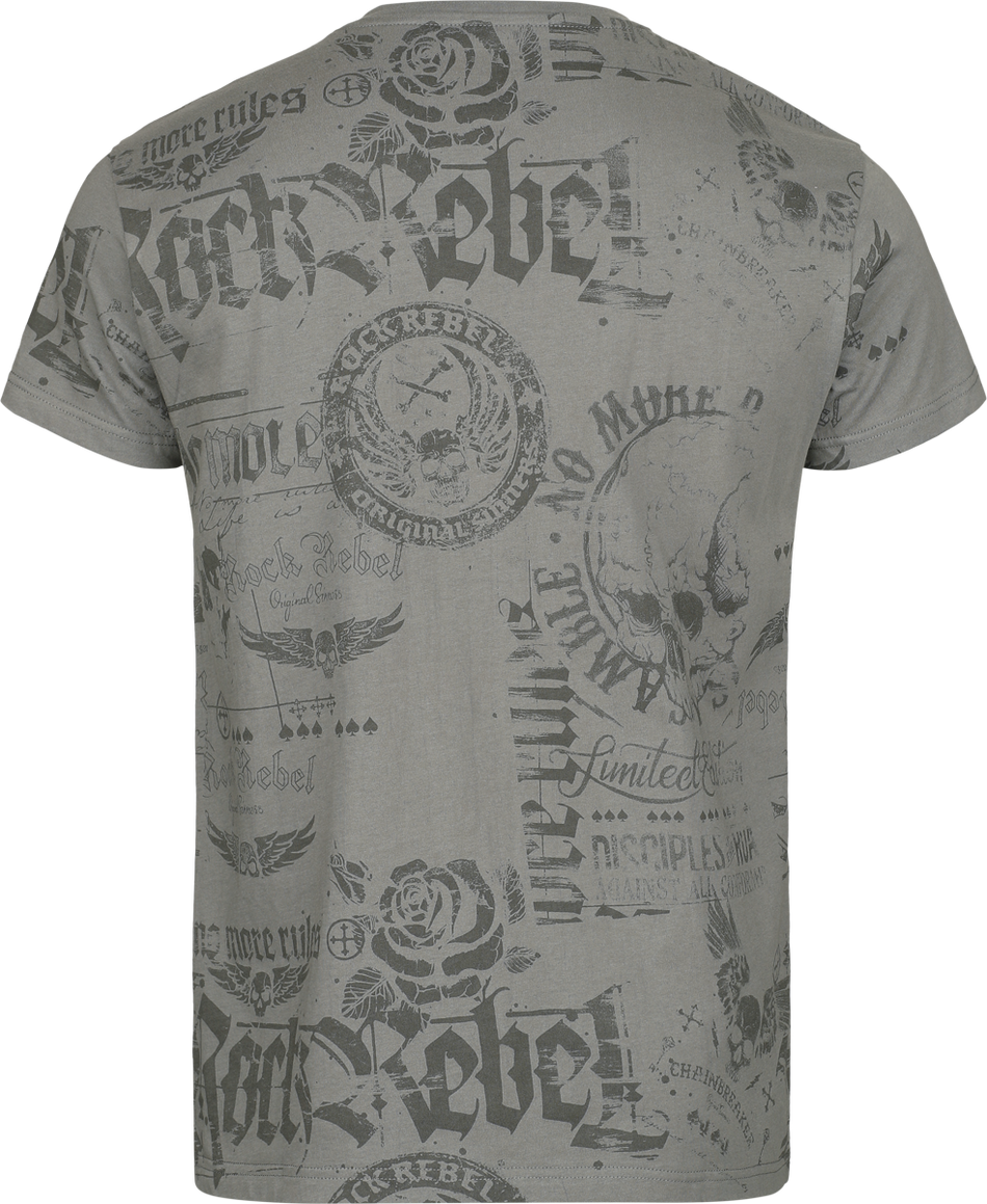 T-Shirt Manches courtes  de Rock Rebel by EMP - M à L - pour Homme - gris - Rock Rebel by EMP - View 2