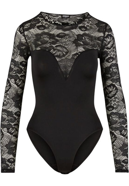 Body  de Urban Classics - Body Dentelle - XS à S - pour Femme - noir - Urban Classics