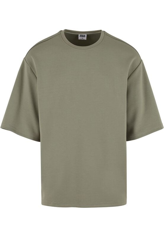 T-Shirt Manches courtes  de Urban Classics - T-Shirt Scuba - S à M - pour Homme - vert - Urban Classics