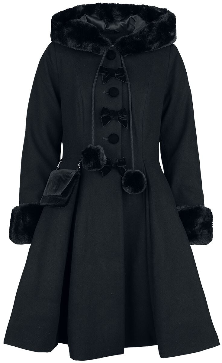 Manteaux Gothic de Hell Bunny - Oita Coat - XS à M - pour Femme - noir - hell bunny