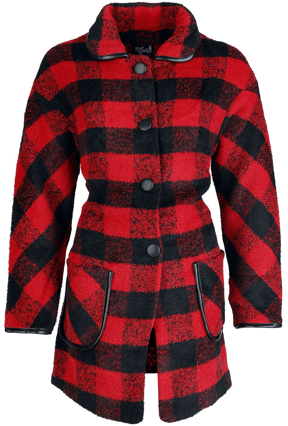 Manteaux  de Hell Bunny - Manhattan Coat - XS à XXL - pour Femme - noir/rouge - hell bunny