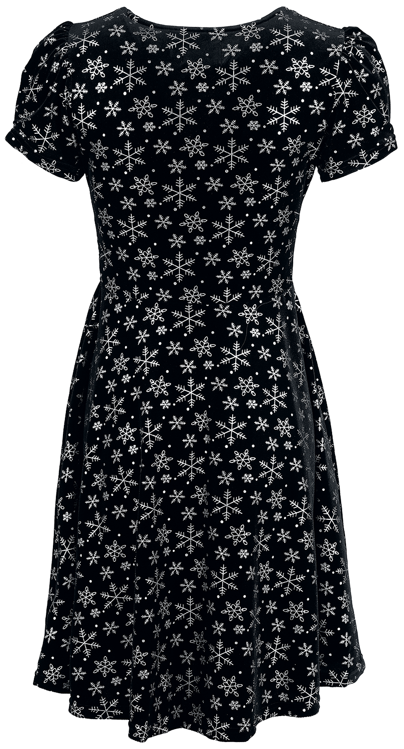 Robe mi-longue Rockabilly de Hell Bunny - Eve Dress - XS à 3XL - pour Femme - noir/blanc - hell bunny - View 2