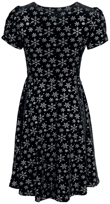 Robe mi-longue Rockabilly de Hell Bunny - Eve Dress - XS à 3XL - pour Femme - noir/blanc - hell bunny - View 2