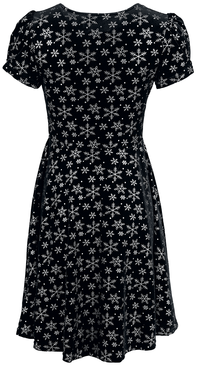 Robe mi-longue Rockabilly de Hell Bunny - Eve Dress - XS à 3XL - pour Femme - noir/blanc - hell bunny - View 2