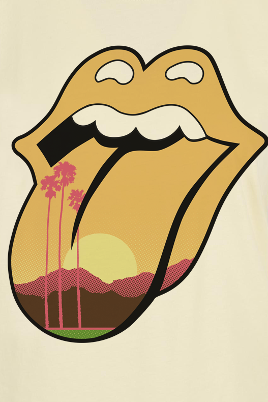 T-Shirt Manches courtes  de The Rolling Stones - Desert Trip Tongue - S à XL - pour Femme - jaune clair - The Rolling Stones - View 2