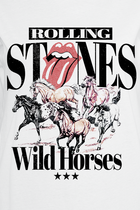 T-Shirt Manches courtes  de The Rolling Stones - Wild Horses - L à XL - pour Femme - blanc - The Rolling Stones - View 2