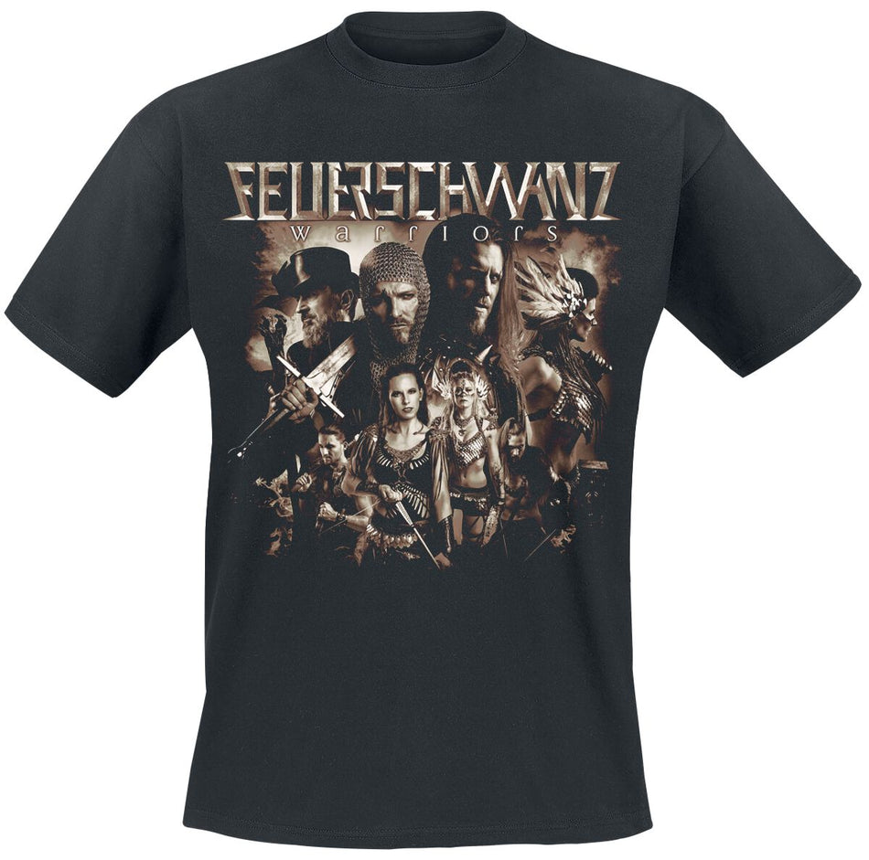 T-Shirt Manches courtes  de Feuerschwanz - Warriors - S à 3XL - pour Homme - noir - Feuerschwanz