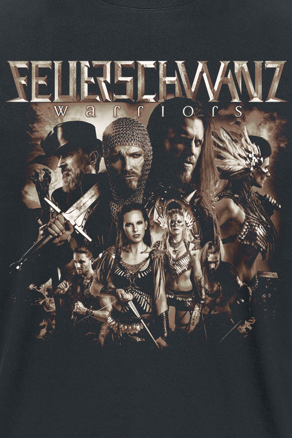 T-Shirt Manches courtes  de Feuerschwanz - Warriors - S à 3XL - pour Homme - noir - Feuerschwanz - View 2