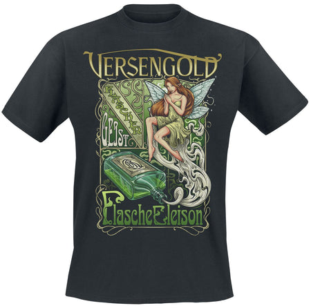 T-Shirt Manches courtes  de Versengold - Flaschengeist - M - pour Homme - noir - Versengold