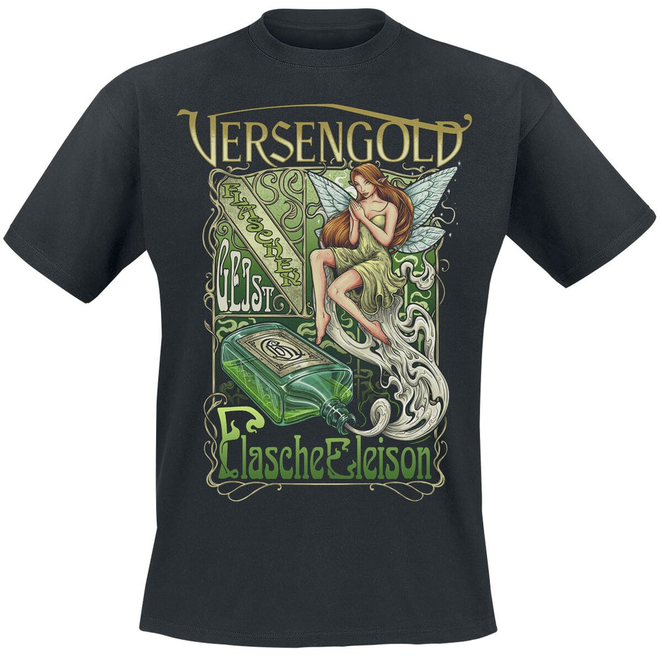T-Shirt Manches courtes  de Versengold - Flaschengeist - M - pour Homme - noir - Versengold