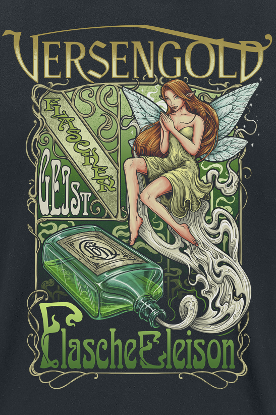 T-Shirt Manches courtes  de Versengold - Flaschengeist - M - pour Homme - noir - Versengold - View 2