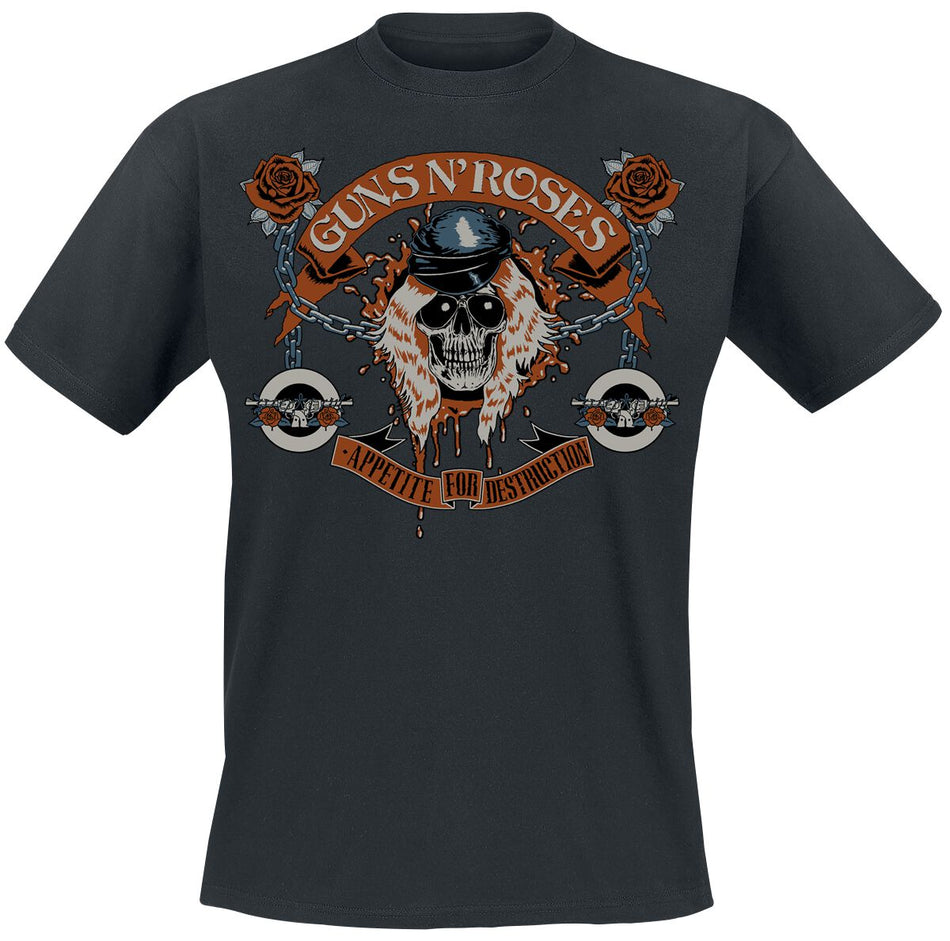 T-Shirt Manches courtes  de Guns N' Roses - Roses N Chains - S à 3XL - pour Homme - noir - Guns N' Roses
