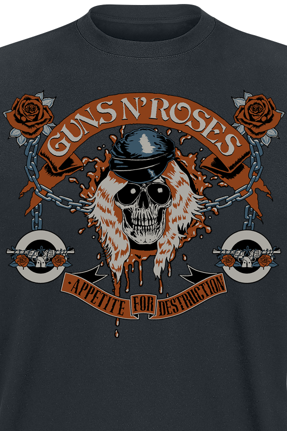 T-Shirt Manches courtes  de Guns N' Roses - Roses N Chains - S à 3XL - pour Homme - noir - Guns N' Roses - View 2
