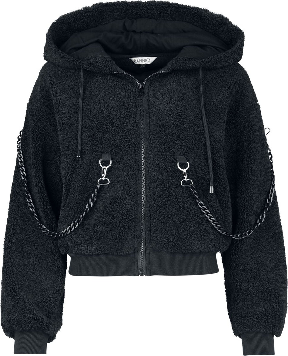 Veste Polaire Gothic de Banned Alternative - Vinnie The Bunny Hoodie - XS à XL - pour Femme - noir - Banned Alternative
