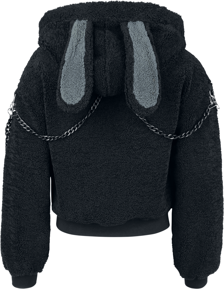 Veste Polaire Gothic de Banned Alternative - Vinnie The Bunny Hoodie - XS à XL - pour Femme - noir - Banned Alternative - View 2