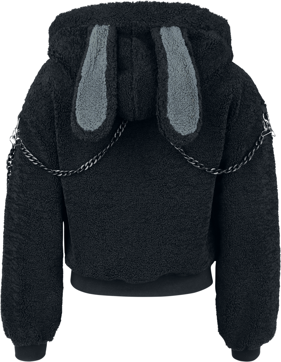 Veste Polaire Gothic de Banned Alternative - Vinnie The Bunny Hoodie - XS à XL - pour Femme - noir - Banned Alternative - View 2