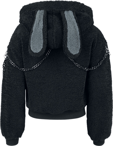 Veste Polaire Gothic de Banned Alternative - Vinnie The Bunny Hoodie - XS à XL - pour Femme - noir - Banned Alternative - View 2