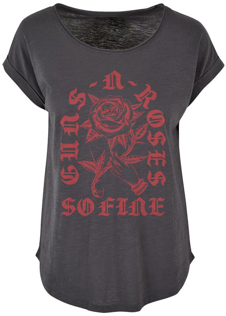 T-Shirt Manches courtes  de Guns N' Roses - So Fine Rose - S à XL - pour Femme - gris - Guns N' Roses