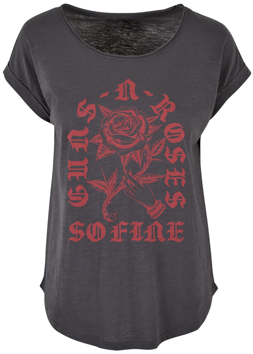 T-Shirt Manches courtes  de Guns N' Roses - So Fine Rose - S à XL - pour Femme - gris - Guns N' Roses