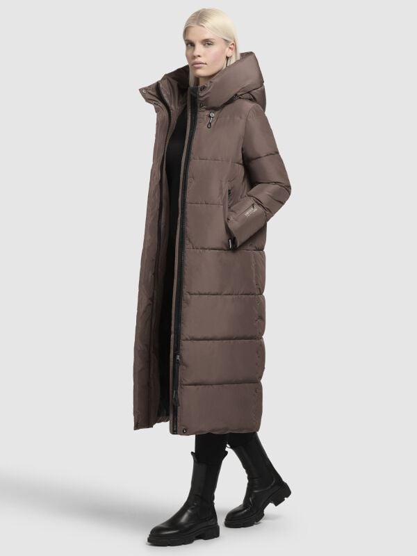 Manteau d'hiver  de Khujo - Soulani4 - S à M - pour Femme - taupe - Khujo