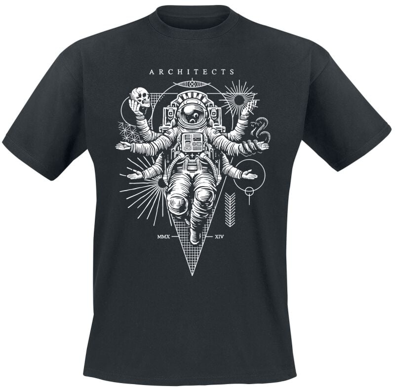T-Shirt Manches courtes  de Architects - Space God - S à XXL - pour Homme - noir - Architects