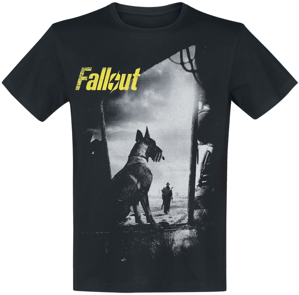 T-Shirt Manches courtes Gaming de Fallout - Dogmeat - S à XXL - pour Homme - noir - Fallout