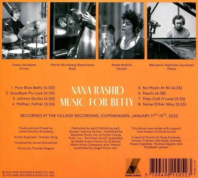 Music For Betty - Front Cover