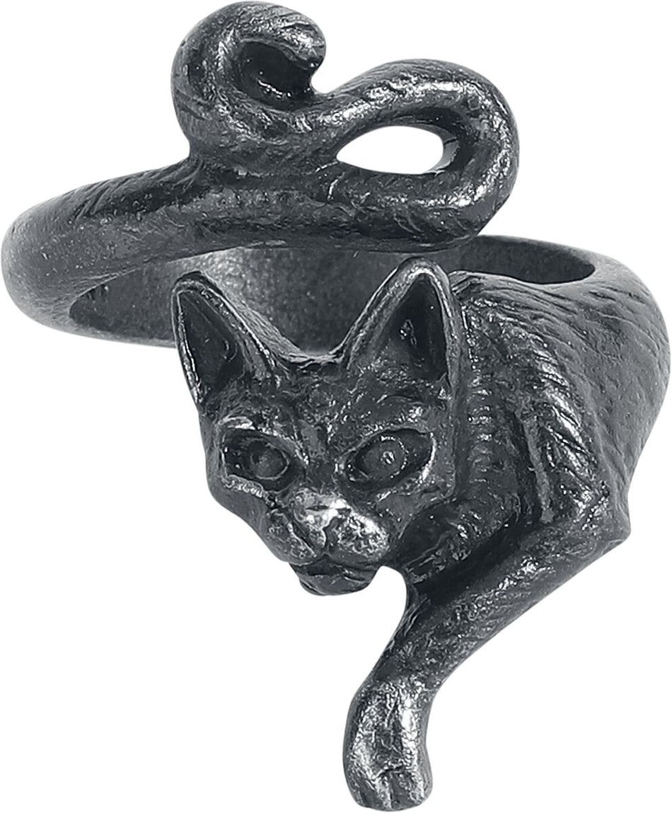 Bague Gothic de Alchemy Gothic - Le Chat Noir Ring - pour Femme - noir - Alchemy Gothic