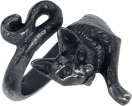Bague Gothic de Alchemy Gothic - Le Chat Noir Ring - pour Femme - noir - Alchemy Gothic - View 2