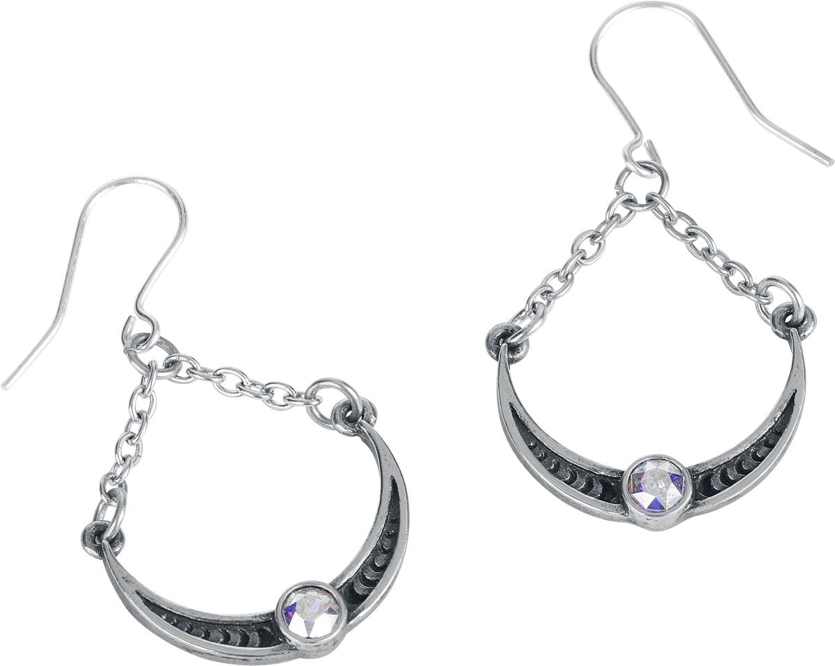 Bijou d'oreille Gothic de Alchemy Gothic - Priestess of Ishtar Earrings - pour Femme - couleur argent - Alchemy Gothic