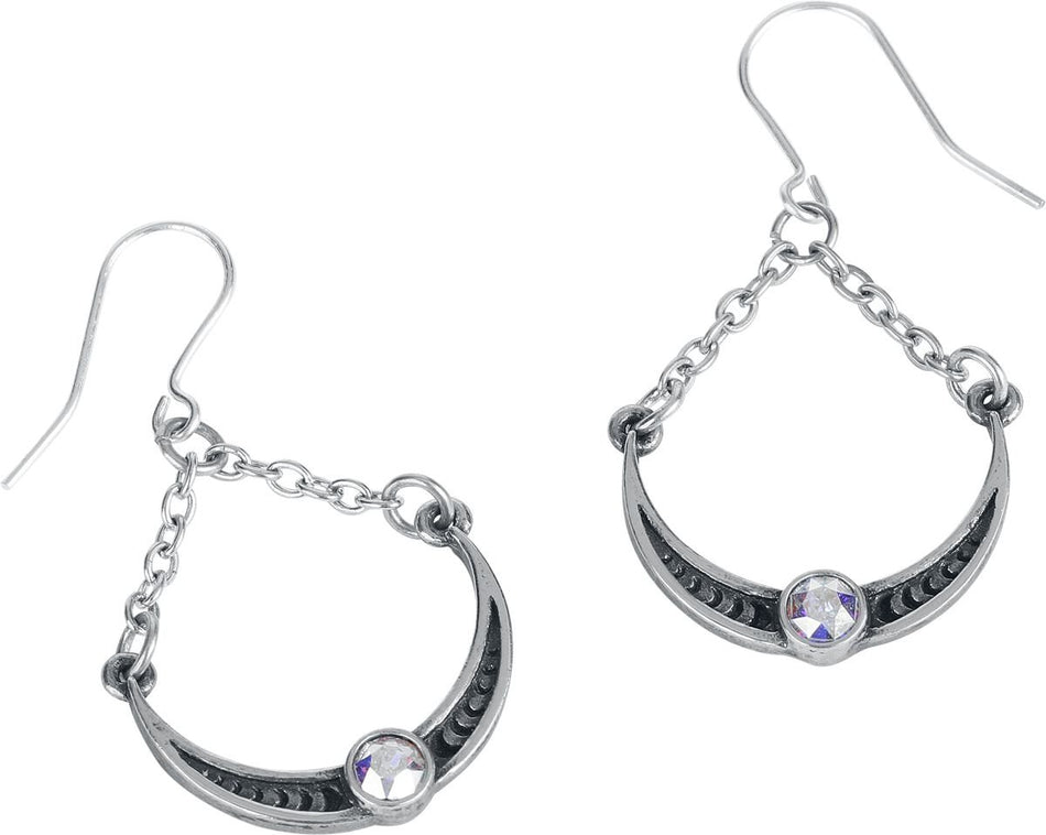 Bijou d'oreille Gothic de Alchemy Gothic - Priestess of Ishtar Earrings - pour Femme - couleur argent - Alchemy Gothic