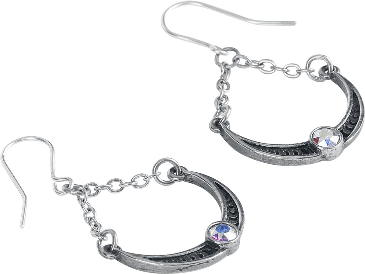 Bijou d'oreille Gothic de Alchemy Gothic - Priestess of Ishtar Earrings - pour Femme - couleur argent - Alchemy Gothic - View 2