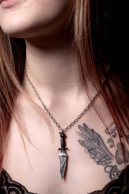 Collier Gothic de Alchemy Gothic - Vampyre Knife Pendant - pour Unisexe - couleur argent - Alchemy Gothic - View 2