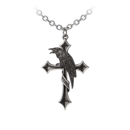 Collier Gothic de Alchemy Gothic - Crux Corvis Pendant - pour Unisexe - couleur argent - Alchemy Gothic