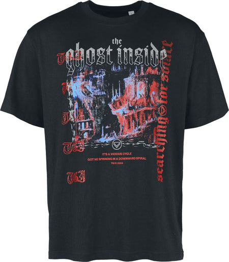 T-Shirt Manches courtes  de The Ghost Inside - Vicious Circle - Oversized - S à XL - pour Homme - noir - The Ghost Inside