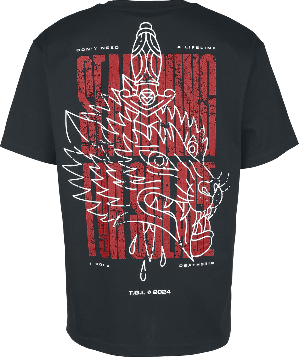 T-Shirt Manches courtes  de The Ghost Inside - Dagger & Wolf - Oversized - S à M - pour Homme - noir - The Ghost Inside - View 2