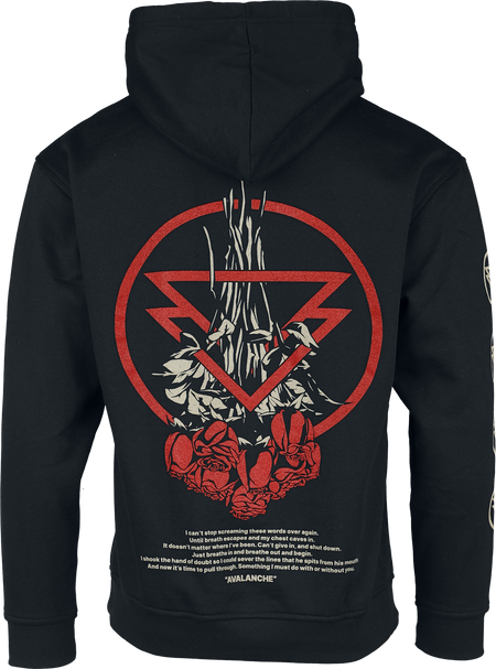 Sweat-shirt à capuche  de The Ghost Inside - Avalanche - S à M - pour Homme - noir - The Ghost Inside - View 2