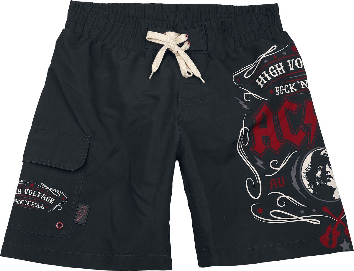 Short de bain  de AC/DC - EMP Signature Collection - M à 3XL - pour Homme - noir - AC/DC