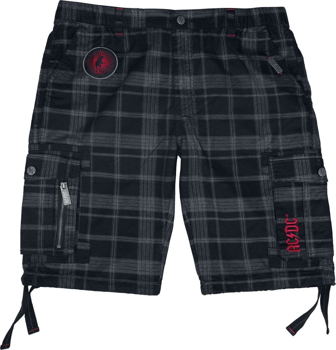 Short  de AC/DC - EMP Signature Collection - S à 3XL - pour Homme - noir/gris - AC/DC