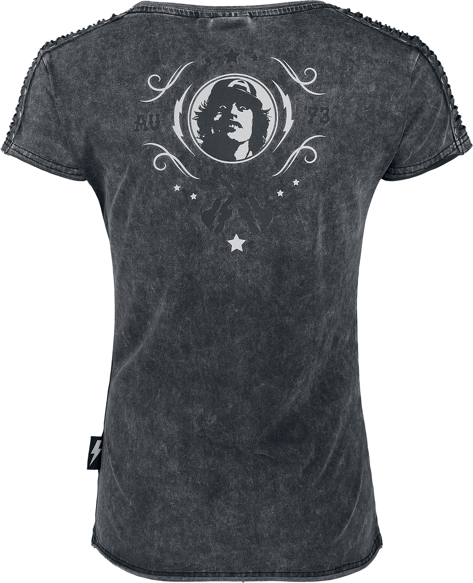T-Shirt Manches courtes  de AC/DC - EMP Signature Collection - S à 3XL - pour Femme - gris - AC/DC - View 2