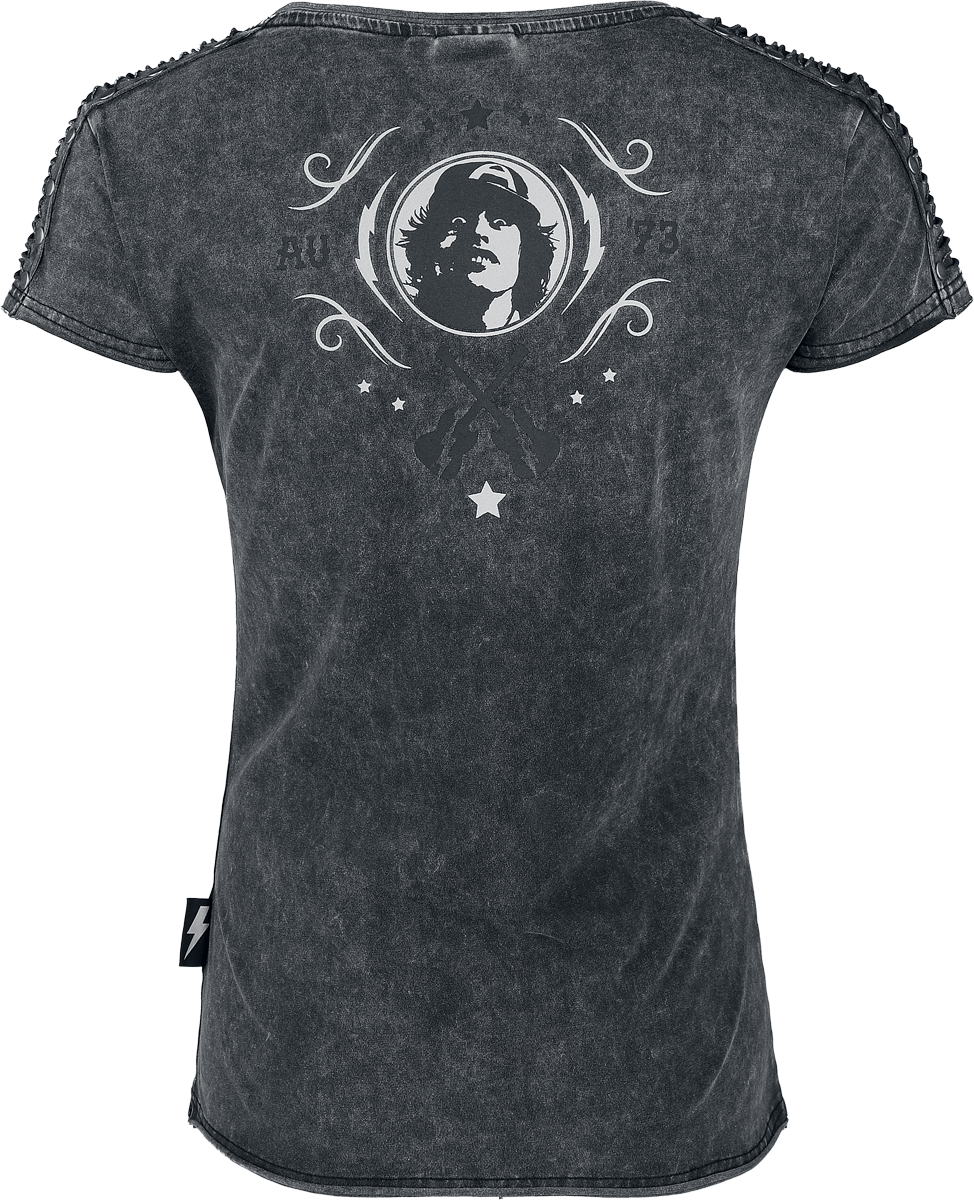 T-Shirt Manches courtes  de AC/DC - EMP Signature Collection - S à M - pour Femme - gris - AC/DC - View 2