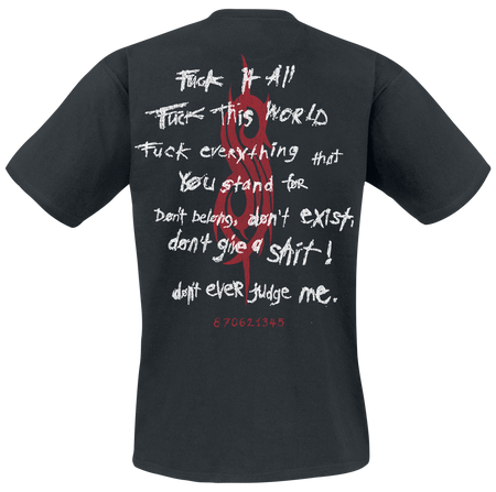 T-Shirt Manches courtes  de Slipknot - Fuck It All - S à 3XL - pour Homme - noir - Slipknot - View 2