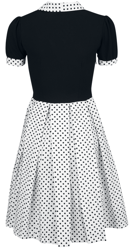 Robe mi-longue Rockabilly de Belsira - Retrokleid - S à XL - pour Femme - noir/blanc - Belsira - View 2