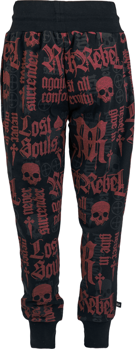 Bas de survêtement  de Rock Rebel by EMP - Pantalon Imprimé Rock Rebel - S à XXL - pour Femme - noir - Rock Rebel by EMP - View 2