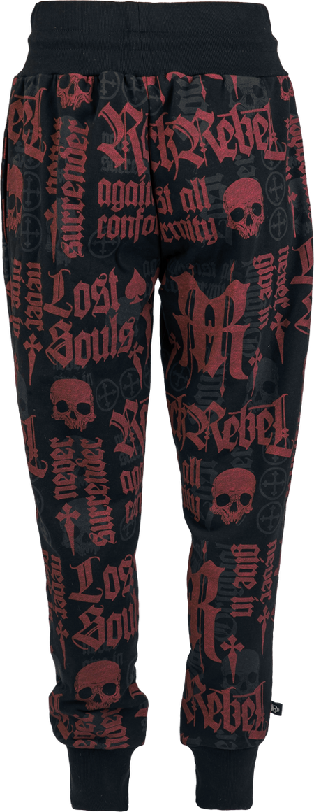 Bas de survêtement  de Rock Rebel by EMP - Pantalon Imprimé Rock Rebel - S à XXL - pour Femme - noir - Rock Rebel by EMP - View 2