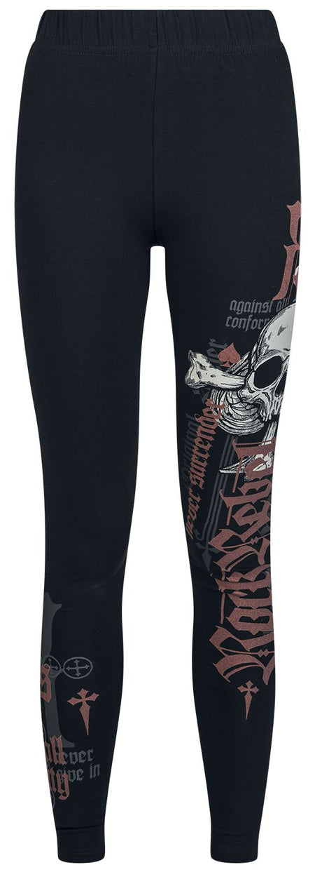 Legging  de Rock Rebel by EMP - Leggings with Skull Print - S à XXL - pour Femme - noir - Rock Rebel by EMP