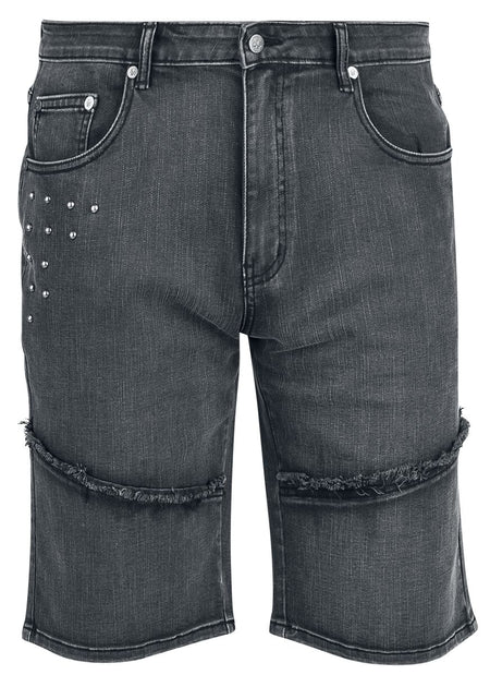 Short  de Rock Rebel by EMP - Shorts With Used Details - 29 à 34 - pour Homme - noir - Rock Rebel by EMP